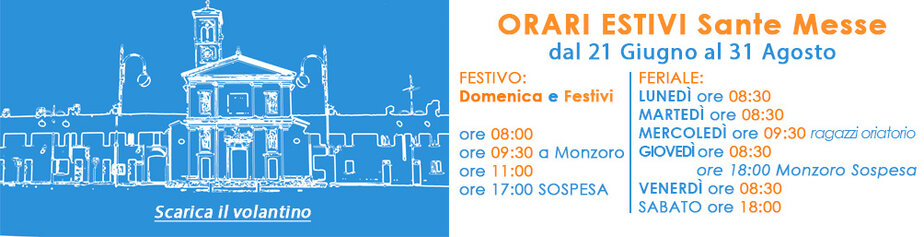 Orari Sante Messe Estivo