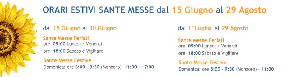Orari Estive Sante Messe