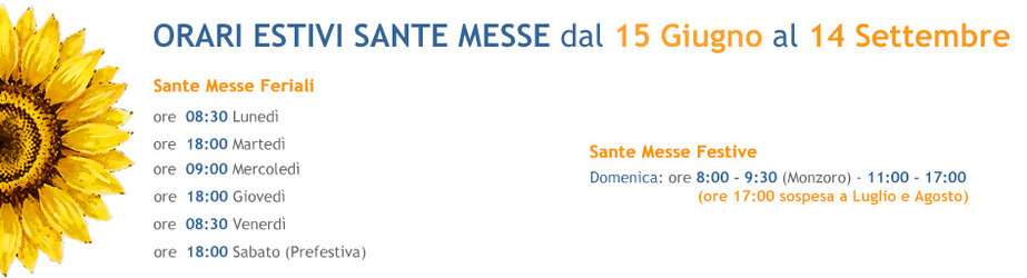 Sante Messe Estive